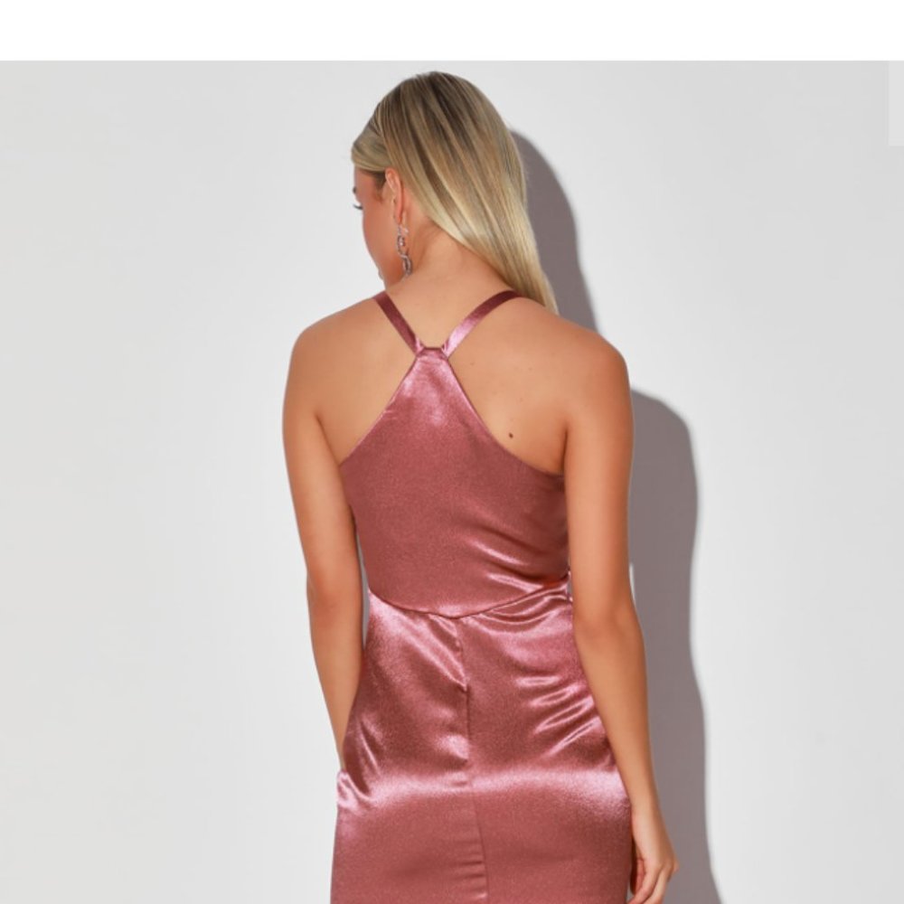 NWT Lulus Troublemaker Rose Pink Mermaid dress - Picture 3 of 4